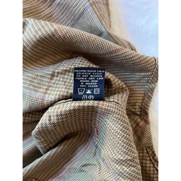 Lincs DC & Company Mens Button-Down Plaid Shirt Size XL Brown Long Sleeve Casual - Picture 10 of 10